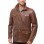 Men Tobacco Brown Leather Car Coat | Luxury Winter Utility Field Overcoat | Premium Lambskin Insulated Mid-Length Snap Pocket Duster
