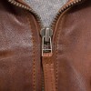 Men Tobacco Brown Leather Car Coat | Luxury Winter Utility Field Overcoat | Premium Lambskin Insulated Mid-Length Snap Pocket Duster