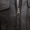 Men Dark Espresso Leather Field Coat | Luxury Winter Military Cargo Parka | Premium Lambskin Insulated Long Officer Car Overcoat