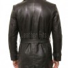 Men Onyx Black Leather Trench Coat | Luxury Winter Belted Duster Parka | Premium Lambskin Tailored Long Matrix Overcoat