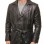 Men Onyx Black Leather Trench Coat | Luxury Winter Belted Duster Parka | Premium Lambskin Tailored Long Matrix Overcoat