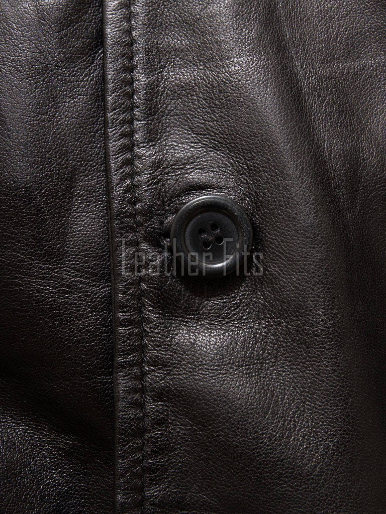 Men Onyx Black Leather Trench Coat | Luxury Winter Belted Duster Parka | Premium Lambskin Tailored Long Matrix Overcoat