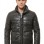 Men Obsidian Black Leather Puffer Coat | Luxury Winter Down Car Parka | Premium Quilted Lambskin Insulated Long Jacket