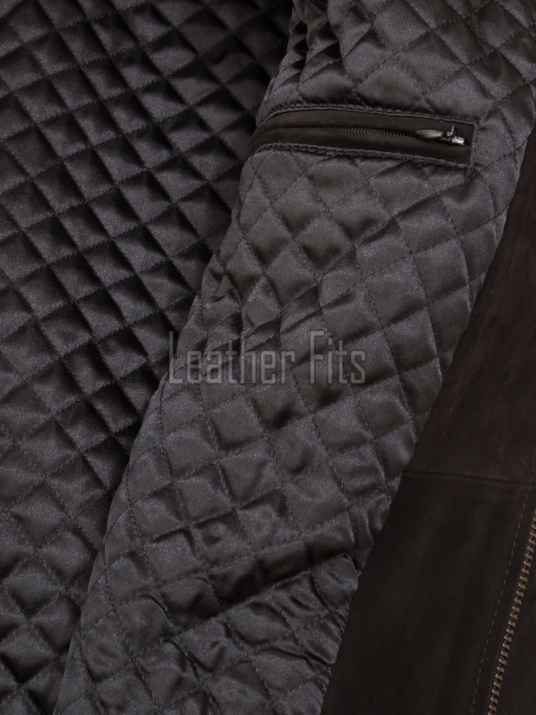 Men Dark Charcoal Suede Car Coat | Luxury Winter Matte Leather Overcoat | Premium Genuine Calfskin Tailored Minimalist Mid-Length Jacket