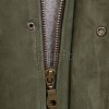 Men Olive Green Nubuck Car Coat | Luxury Winter Matte Leather Overcoat | Premium Genuine Sheepskin Tailored Minimalist Mid-Length Jacket