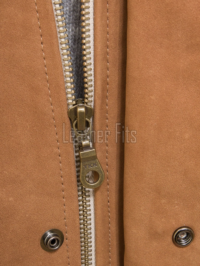 Men Cognac Tan Nubuck Leather Car Coat | Luxury Winter Matte Overcoat | Premium Genuine Sheepskin Tailored Mid-Length Suburban Jacket
