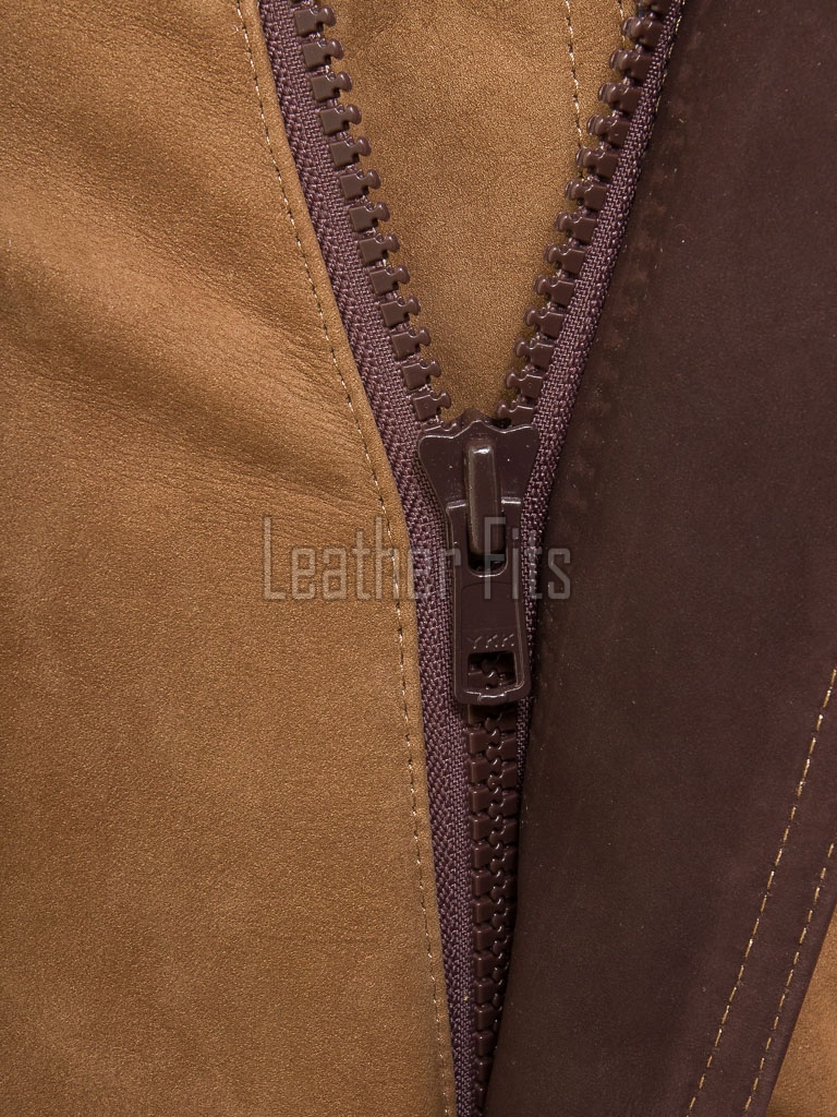 Men Tobacco Suede Raglan Field Coat | Luxury Winter Contrast Trim Parka | Premium Genuine Lambskin Tailored Longline Heavy Jacket