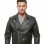Men Black Leather Jacket - Premium Pebbled Brando Biker Coat Asymmetric Zip Shoulder Epaulets Belted Classic Punk Rock Heavy Moto Men