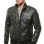 Men Black Premium Genuine Leather Bomber Jacket - Rib Knit Trim Slim Fit Real Sheepskin Central Zip Multi Pocket Casual Outerwear for Men