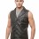 Men Black Leather Tailored Vest | Luxury Genuine Lambskin Fitted Waistcoat | Premium Sleek Sleeveless Evening Layering Jacket