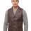Men Dark Brown Leather Lapel Vest | Luxury Genuine Sheepskin Tailored Waistcoat | Premium Sleek Sleeveless Smart Casual Layering Jacket