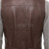 Men Dark Brown Leather Lapel Vest | Luxury Genuine Sheepskin Tailored Waistcoat | Premium Sleek Sleeveless Smart Casual Layering Jacket