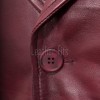 Men Maroon Leather Tailored Waistcoat | Luxury Genuine Oxblood Lambskin Vest | Premium Sleek Sleeveless Smart Casual Layering Gilet