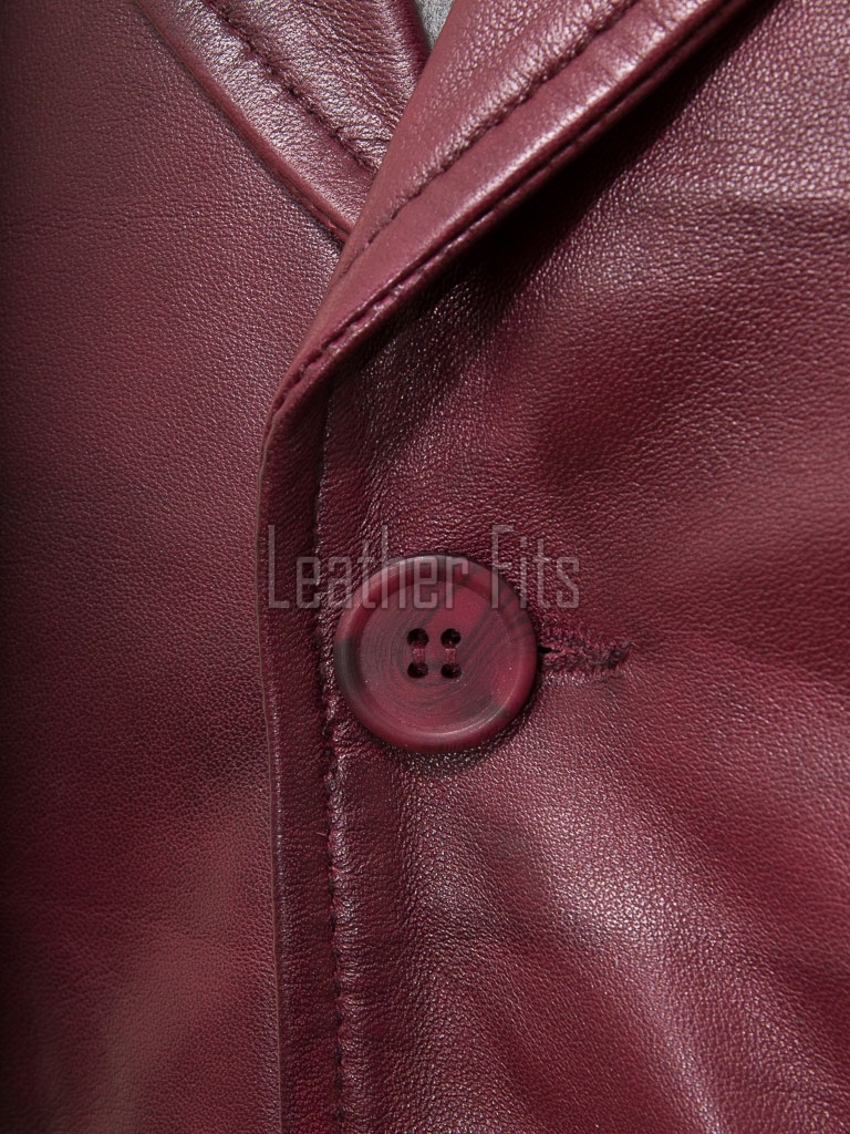 Men Maroon Leather Tailored Waistcoat | Luxury Genuine Oxblood Lambskin Vest | Premium Sleek Sleeveless Smart Casual Layering Gilet