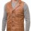 Men Tan Leather Tailored Vest | Luxury Genuine Cognac Lambskin Waistcoat | Premium Sleek Sleeveless Smart Casual Layering Gilet