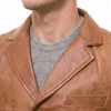 Men Tan Leather Tailored Vest | Luxury Genuine Cognac Lambskin Waistcoat | Premium Sleek Sleeveless Smart Casual Layering Gilet