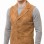 Men Tobacco Suede Tailored Vest | Luxury Genuine Camel Lambskin Waistcoat | Premium Soft Matte Sleeveless Smart Casual Layering Jacket
