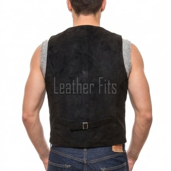 Men Olive Green Suede Vest | Luxury Genuine Sage Lambskin Waistcoat | Premium Soft Matte Sleeveless Country Gentleman Layering Jacket