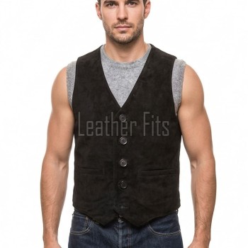 Men Olive Green Suede Vest | Luxury Genuine Sage Lambskin Waistcoat | Premium Soft Matte Sleeveless Country Gentleman Layering Jacket