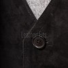 Men Olive Green Suede Vest | Luxury Genuine Sage Lambskin Waistcoat | Premium Soft Matte Sleeveless Country Gentleman Layering Jacket