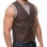 Men Espresso Brown Leather Vest | Luxury Genuine Lambskin Fitted Waistcoat | Premium Sleek Sleeveless Smart Casual Dress Layering Jacket