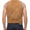 Men Camel Suede Vest | Luxury Genuine Toffee Lambskin Waistcoat | Premium Soft Desert Sand Sleeveless Smart Casual Layering Gilet Jacket