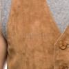 Men Camel Suede Vest | Luxury Genuine Toffee Lambskin Waistcoat | Premium Soft Desert Sand Sleeveless Smart Casual Layering Gilet Jacket
