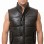 Men Black Leather Puffer Vest | Luxury Genuine Lambskin Quilted Bodywarmer | Premium Warm Insulated Sleeveless Stand Collar Jacket Gilet