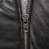 Men Black Leather Puffer Vest | Luxury Genuine Lambskin Quilted Bodywarmer | Premium Warm Insulated Sleeveless Stand Collar Jacket Gilet