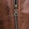 Men Brown Leather Vest | Luxury Genuine Russet Lambskin Quilted Bodywarmer | Premium Warm Sleeveless Moto Biker Stand Collar Gilet Jacket