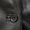 Elite Charcoal Black Leather Tailored Blazer - Women's Professional Three Button Closure Slim Fit Structured Premium Lambskin Office Garment