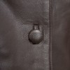 Chic Cocoa Brown Leather Tailored Blazer - Women's Classic Single Breasted Button Up Structured Fit Premium Lambskin Corporate Smart Garment