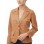 Tan Beige Leather Hand-Stitched Blazer - Women's Luxury Two Button Notched Lapel Slim Fit Premium Lambskin Tailored Camel Tone Garment