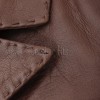 Artisanal Espresso Brown Leather Tailored Blazer - Women's Elite Two Button Notch Lapel Hand-Stitched Premium Lambskin Fitted Office Garment