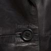 Urban Onyx Black Single Button Leather Blazer - Women's Premium Lambskin Structured Notch Lapel Tailored Flap Pocket Sleek Minimalist Garment
