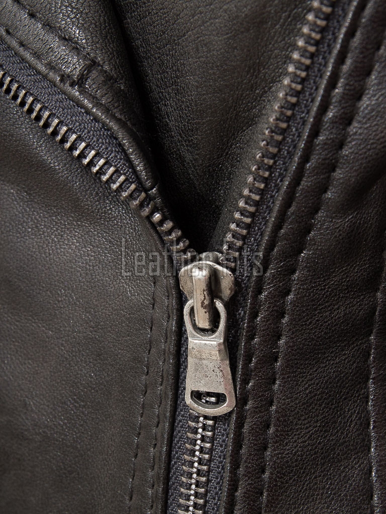 Women's Luxury Black Lambskin Biker Jacket - Fitted Asymmetrical Real Leather Motorcycle Coat with Quilted Shoulders