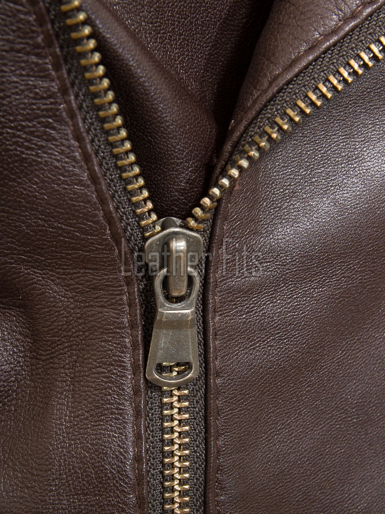 Women's Luxury Chocolate Brown Leather Biker Jacket - Fitted Asymmetrical Real Soft Cowhide Motorcycle Coat with Waist Belt & Epaulets