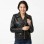 Women's Elite Black Leather Biker Jacket - Slim Fit Asymmetric Motorcycle Genuine Sheepskin Luxury Brando Branded Moto Coat