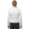 Women's Luxury White Leather Biker Jacket - Slim Fit Asymmetric Genuine Goatskin Motorcycle Statement Highway Rider Moto Coat