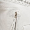 Women's Luxury White Leather Biker Jacket - Slim Fit Asymmetric Genuine Goatskin Motorcycle Statement Highway Rider Moto Coat