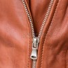 Women's Luxury Tan Cognac Leather Biker Jacket - Slim Fit Asymmetric Genuine Lambskin Motorcycle Statement Cafe Racer Moto Coat