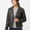 Women's Luxury Black Leather Biker Jacket - Slim Fit Asymmetric Genuine Lambskin Motorcycle Statement Classic Cafe Racer Coat
