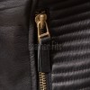 Women's Luxury Black Leather Biker Jacket - Slim Fit Asymmetric Genuine Lambskin Motorcycle Statement Diamond Quilted Cafe Racer Coat