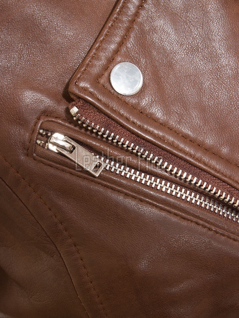Women's Luxury Brown Leather Biker Jacket - Slim Fit Asymmetric Genuine Cowhide Motorcycle Statement Classic Tan Multi-Zip Moto Coat