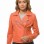 Women's Luxury Orange Leather Biker Jacket - Slim Fit Asymmetric Genuine Lambskin Motorcycle Statement Classic Coral Moto Coat