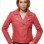 Women's Opulent Red Leather Biker Jacket - Slim Fit Asymmetric Genuine Lambskin Motorcycle Statement Classic Cherry Moto Coat