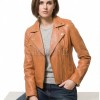 Women's Opulent Tan Leather Biker Jacket - Slim Fit Asymmetric Genuine Sheepskin Motorcycle Statement Classic Camel Moto Coat