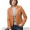 Women's Opulent Tan Leather Biker Jacket - Slim Fit Asymmetric Genuine Sheepskin Motorcycle Statement Classic Camel Moto Coat