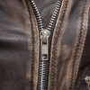 Women's Elite Brown Leather Biker Jacket - Slim Fit Asymmetric Genuine Sheepskin Studded Motorcycle Vintage Cafe Rider Moto Coat