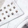 Women's Opulent White Leather Biker Jacket - Slim Fit Asymmetric Genuine Lambskin Studded Motorcycle Bleached Distressed Rider Moto Coat